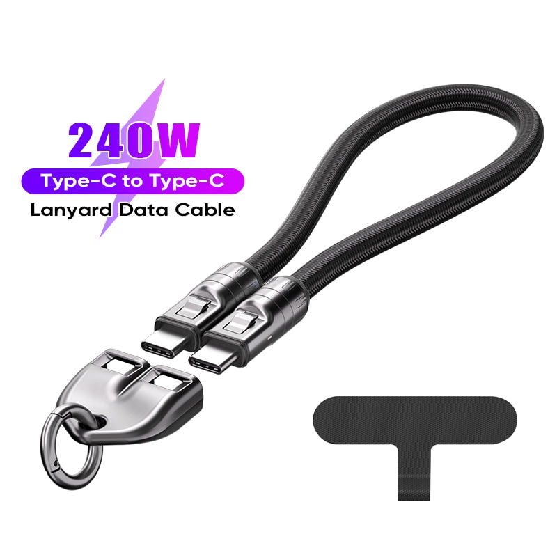 HIDISC Type-C to Type-C PD240W　ストラップケーブル 30cm　バラック