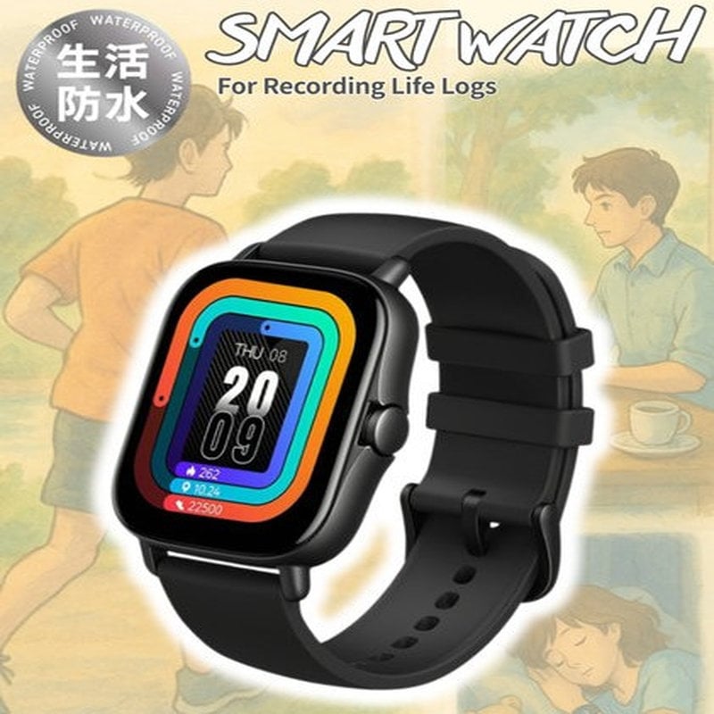 【リファービッシュ】HIDISC 生活防水 スマートウォッチ for recording life log R-HDSWH13BKJP