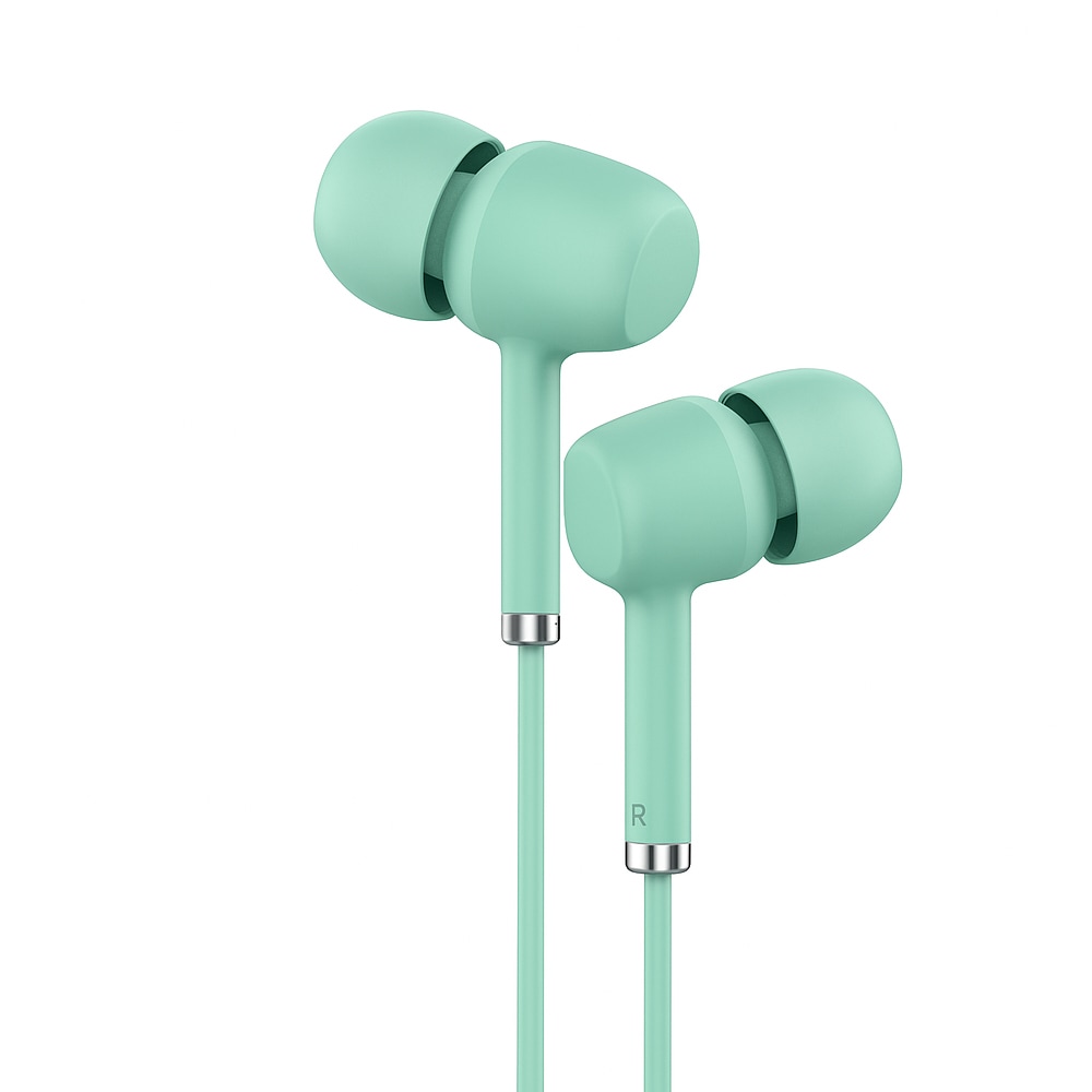 カナル型 有線インイヤー イヤホン　HD-GT-E306P-GR