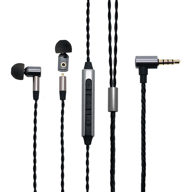 着脱式ケーブル 高耐久インイヤー イヤホン　HD-PR-P101D-A-BK