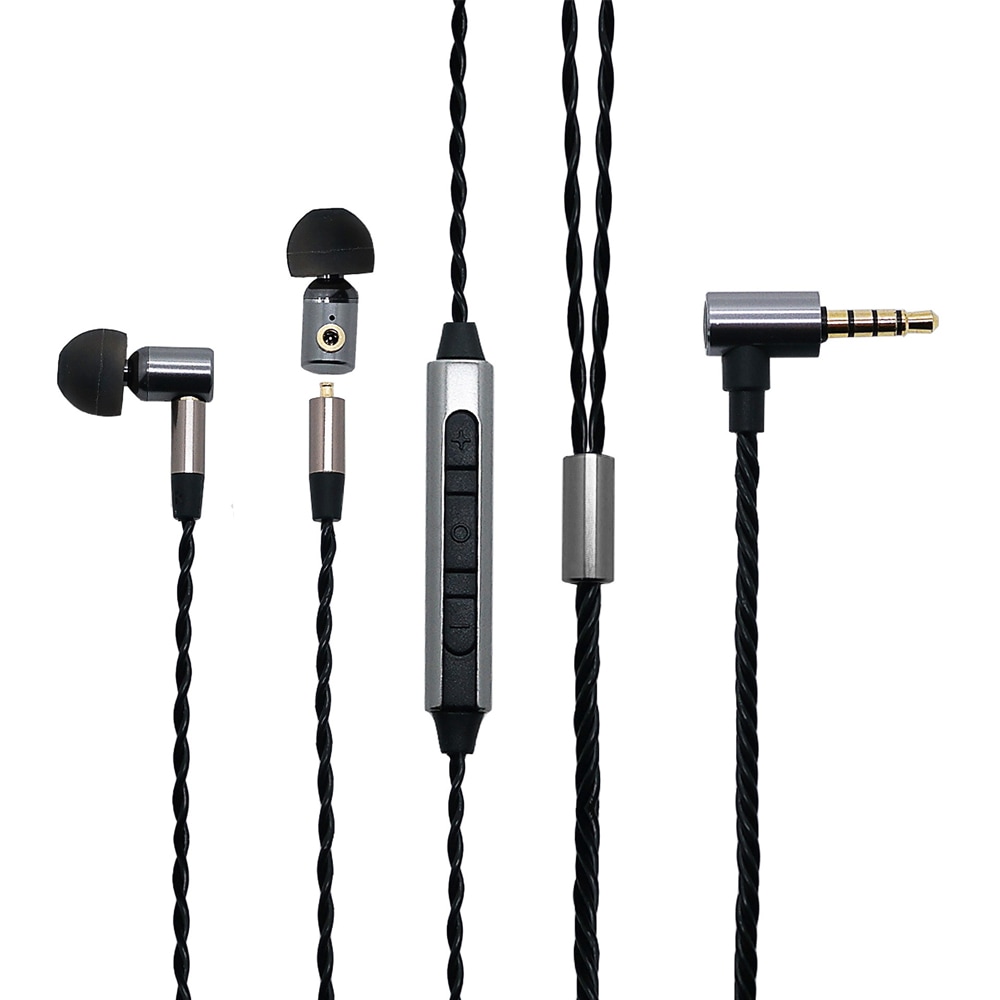着脱式ケーブル 高耐久インイヤー イヤホン　HD-PR-P101D-A-BK