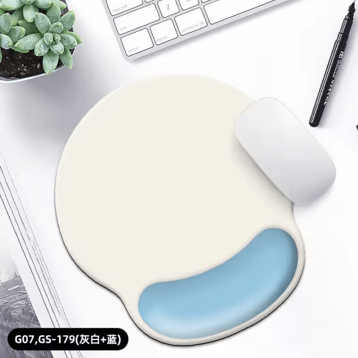 リストレスト付 エルゴノミクス マウスパッド　HD-MPGS-179(GWxBL)