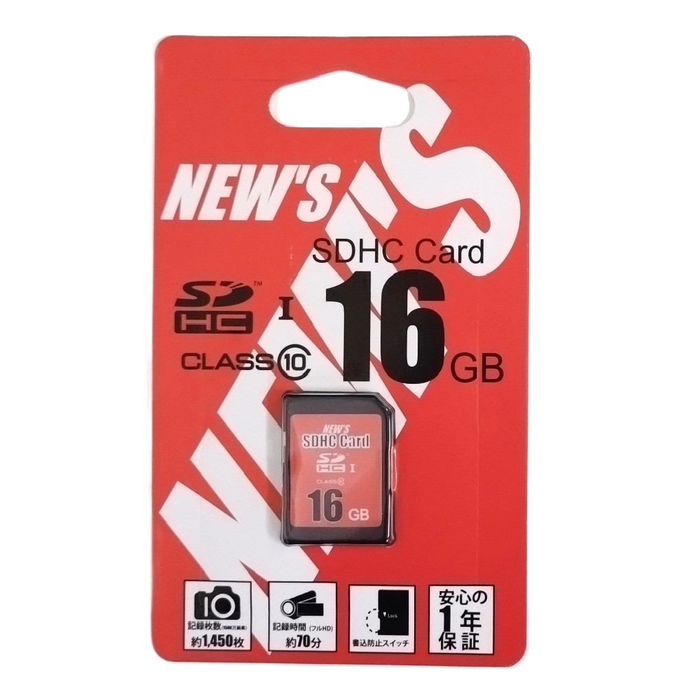 NEW'S Flash memory SDHCカード16GB Class10