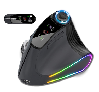 スピードローラー 搭載 バックライト付き ワイヤレス 縦型マウス　Mouse150