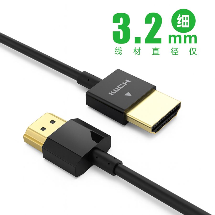 HDMl2.0  パッシブケーブル 36AWG 極細タイプ　HD20-MI36AWG1.8m