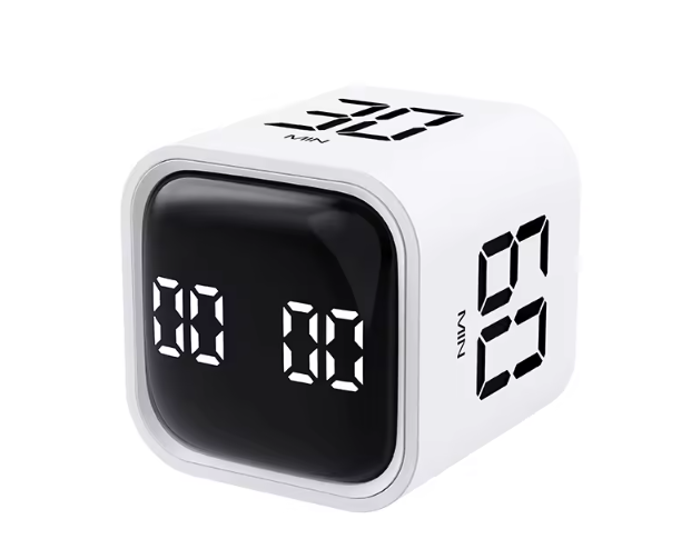 新型 デジタル・トマト型 グラビティキューブタイマー 白 Z1