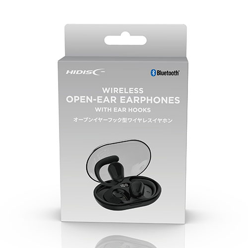 HIDISC オープンイヤーフック型ワイヤレスイヤホン HDOEEBT42BK