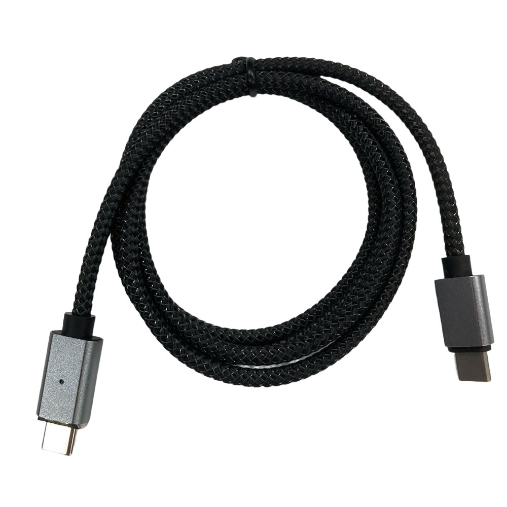 HIDISC ピタッとくっつき簡単に着脱できる USB Type-C to C マグネットケーブル 1m ブラック PD100W対応超急速充電 HD-MGTCC1001BK