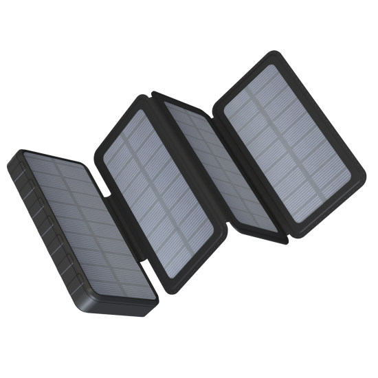 HIDISC ソーラーパネル4面搭載急速充電モバイルバッテリー10000mAh PD20W HD4-MBTCD20WSP4L10BK