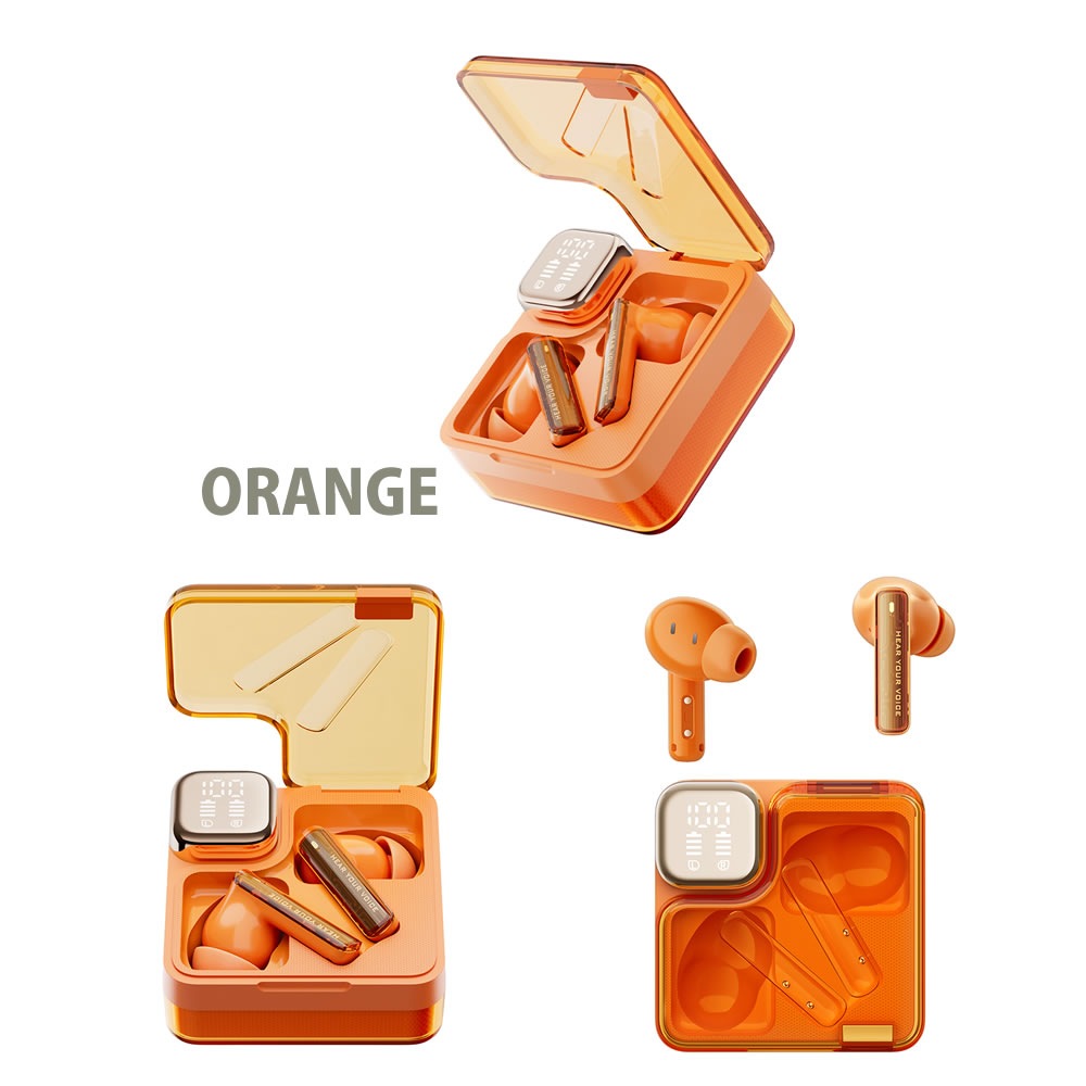 ENC ワイヤレス イヤホン スケルトンデザイン 24時間連続再生 Bluetooth5.3 超低遅延