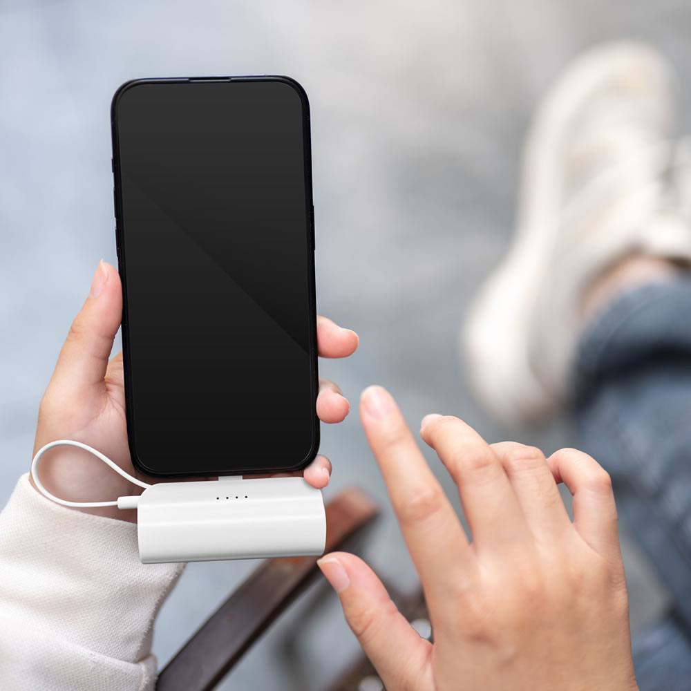 HIDISC コンパクトType-C直接充電モバイルバッテリー 5000mAh  HD3-MBTCD5000BK