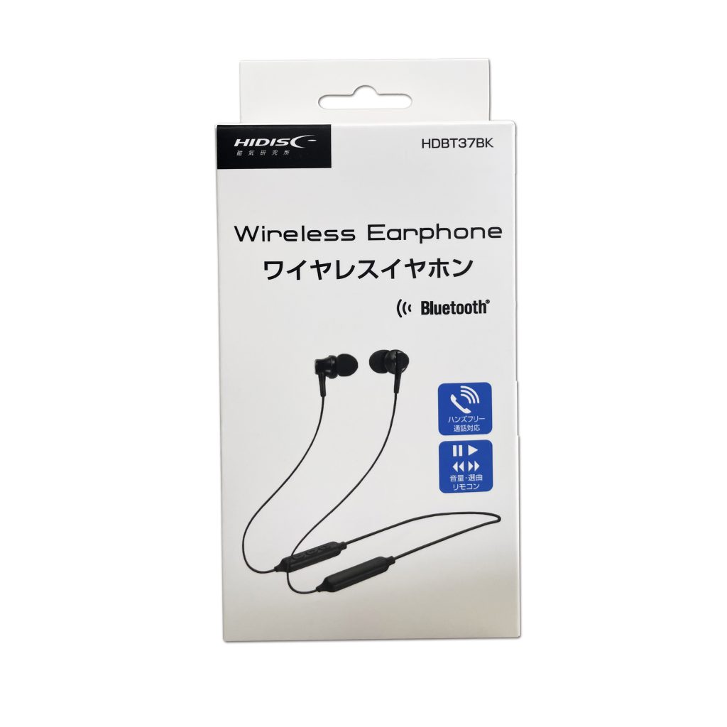 HIDISC ワイヤレスイヤホン HDBT37BK　BluetoothV5.1　ハンズフリー通話対応