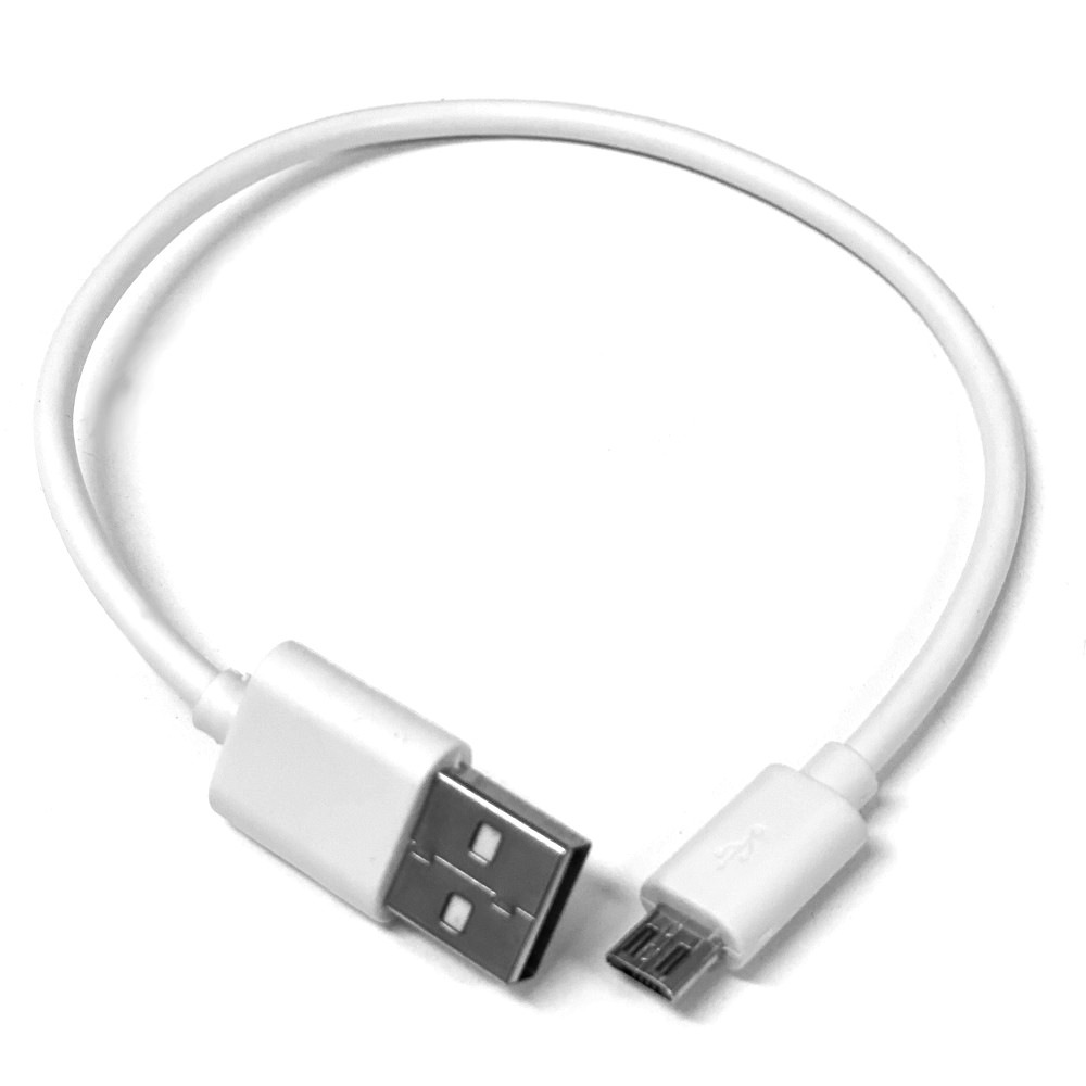 【10個セット】マイクロUSBケーブル　0.26～0.27m　ホワイト R-MCC026WH