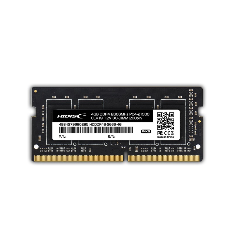 HIDISC DDR4 2666 ノートPC/スリムデスクトップPC用メモリ HDDDR4S-2666-4G(4GBx1)