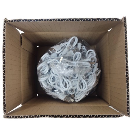 【100個セット】マイクロUSBケーブル 0.26~0.27m ホワイト R-MCC026WH