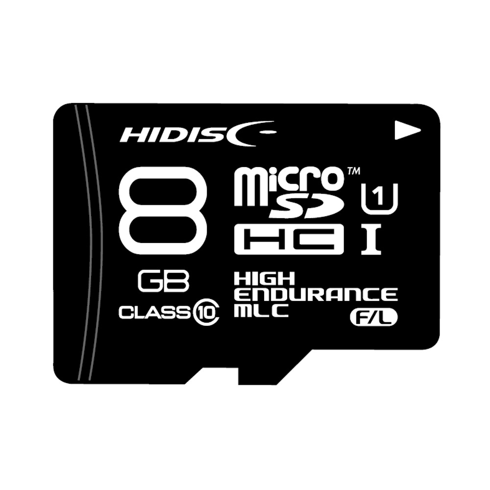 HIDISC MLC採用高耐久microSDHCカード 8GB Hynix, Samsungチップ採用  HDMCSDHC8GMLLJP3