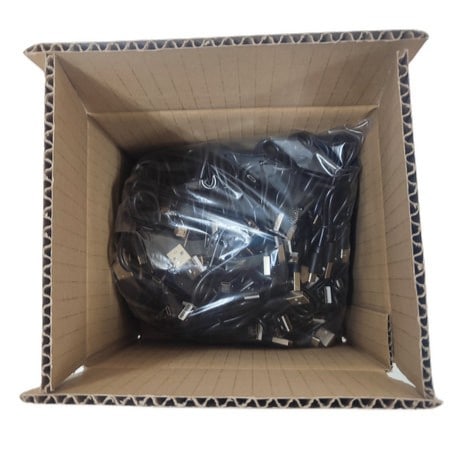 【100個セット】マイクロUSBケーブル 0.26~0.27m ブラック R-MCC026BK