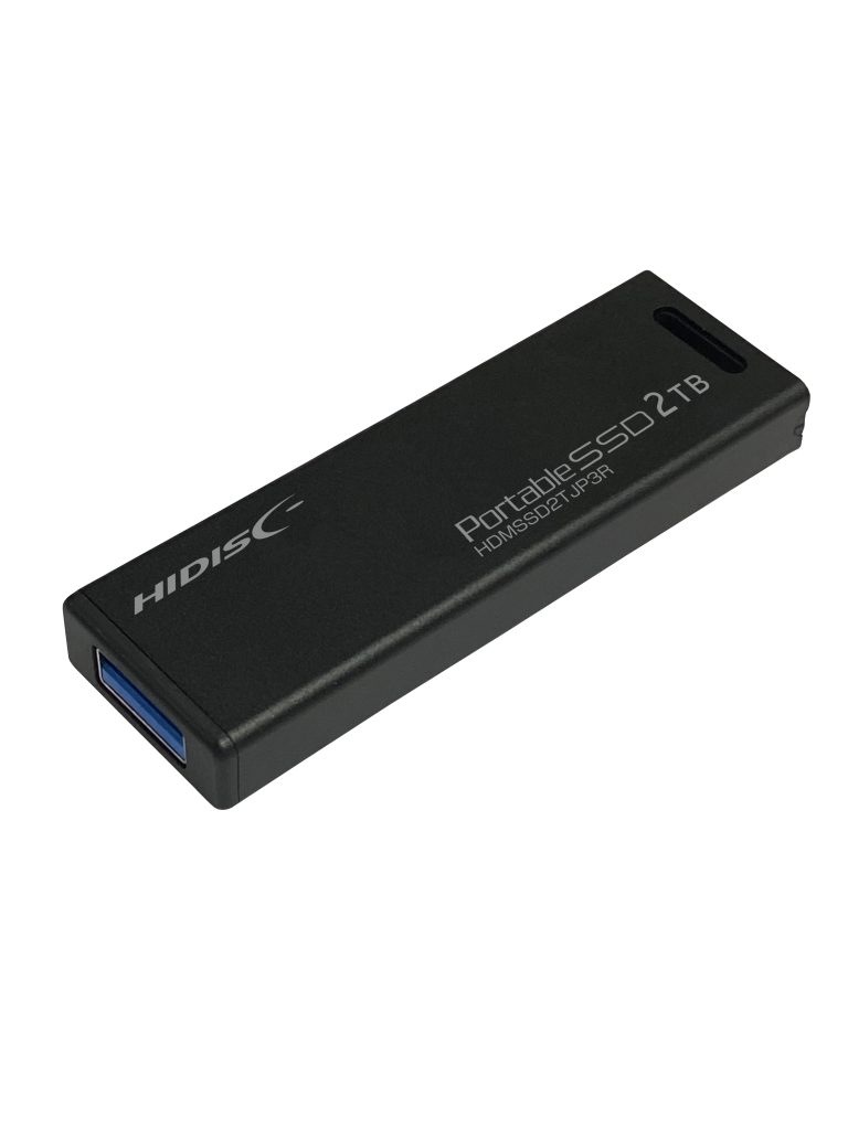 HIDISC USB3.2 Gen2対応データ/録画用 MiniStickポータブルSSD 2TB HDMSSD2TJP3R