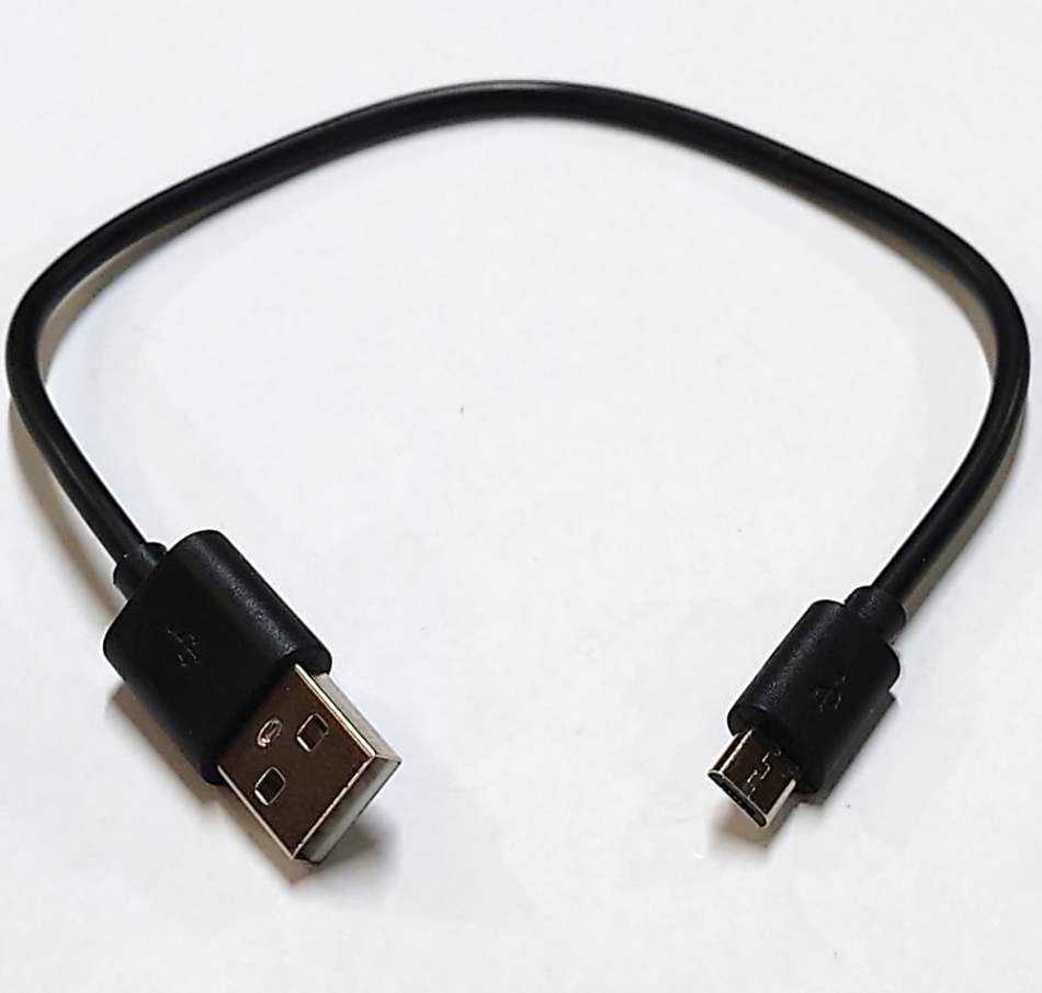 【10個セット】マイクロUSBケーブル　0.26～0.27m　ブラック R-MCC026BK