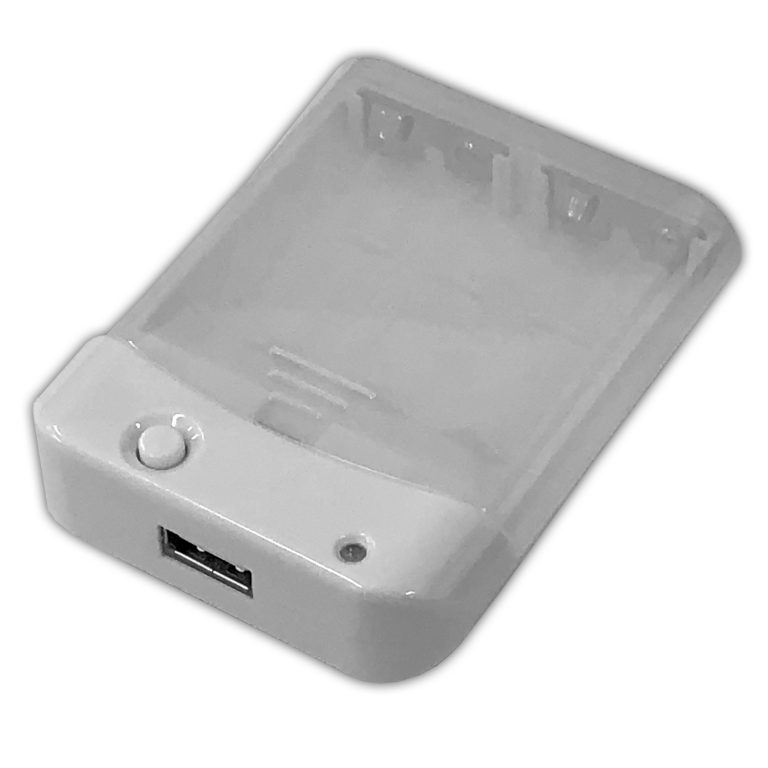 【リファービッシュ】 HIDISC microUSBケーブル付き 乾電池式充電器  R-HD-AA4WHM