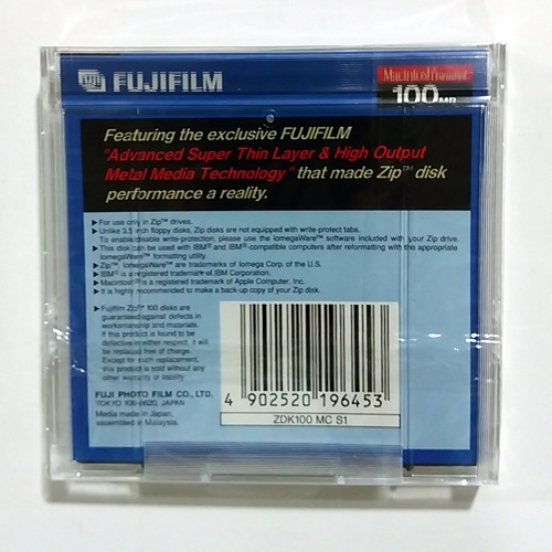 Fujifilm Zip 100 MB Macintosh Formatted Zip Disks