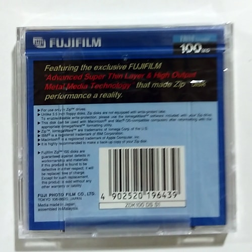 Fujifilm Zip 100 MB IBM Formatted Zip Disks　