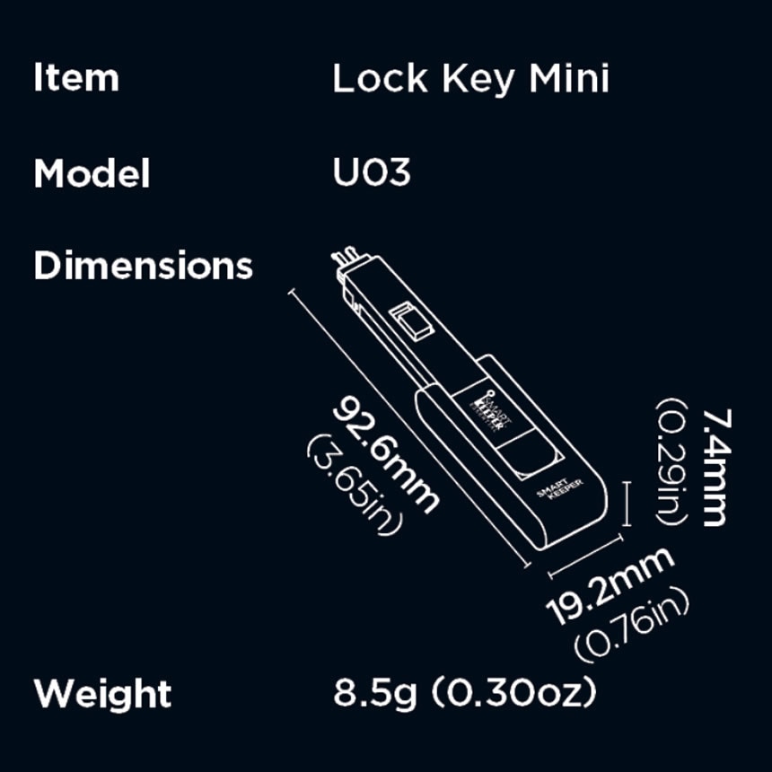 HIDISC SmartKeeper ESSENTIALシリーズ ロック解除キー Lock Key Mini グリーン HDU04GN