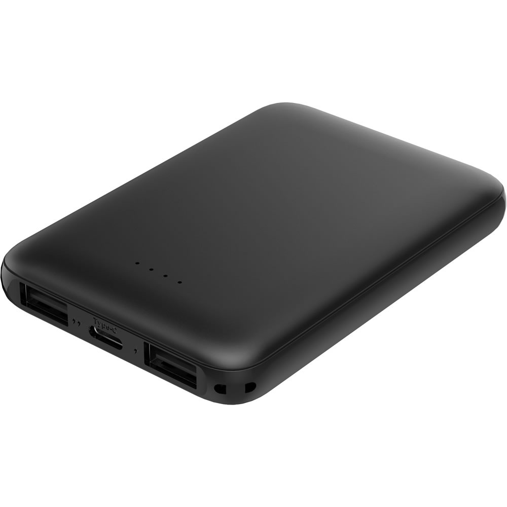 HIDISC 世界最小クラス 5000mAh モバイルバッテリー ブラック HD2-MBTC5000BK