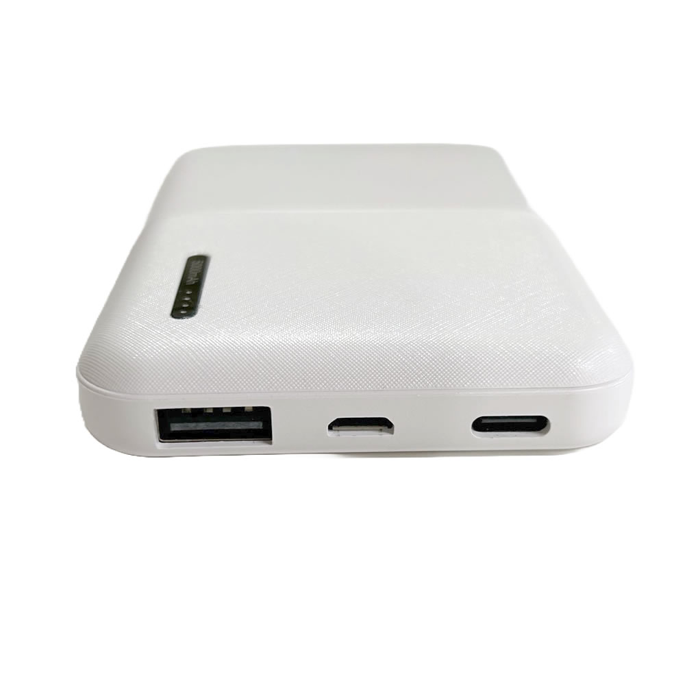 【リファービッシュ】HIDISC コンパクトスリム急速充電 モバイルバッテリー 5000mAh ホワイト R-HD-MB5000TAWH