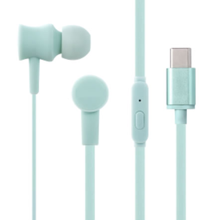 Type-C 有線イヤフォン 5カラー展開 10mmドライバー搭載 高音質マイク付き 通話対応 1.2mコード