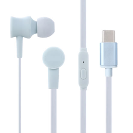 Type-C 有線イヤフォン 5カラー展開 10mmドライバー搭載 高音質マイク付き 通話対応 1.2mコード