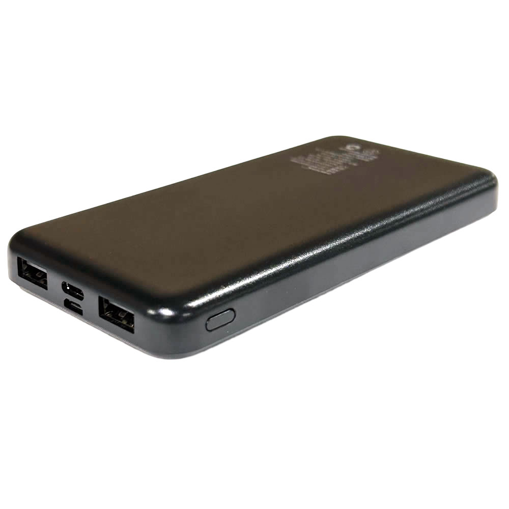 【リファービッシュ】HIDISC コンパクトスリム急速充電 モバイルバッテリー 10000mAh ブラック R-HD-MB10000TABK-PP