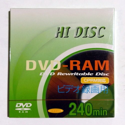 HIDISC DVD-RAM 録画用 地上デジタル放送対応 9.4GB 両面記録 T4カートリッジ付  1枚入**