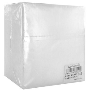 【送料無料・まとめ売り☆192個セット】両面不織布(白)100P (200枚収納可) CD、DVDケース