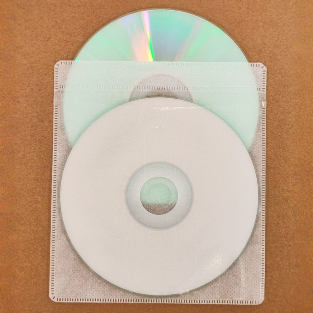 【送料無料・まとめ売り☆192個セット】両面不織布(白)100P (200枚収納可) CD、DVDケース