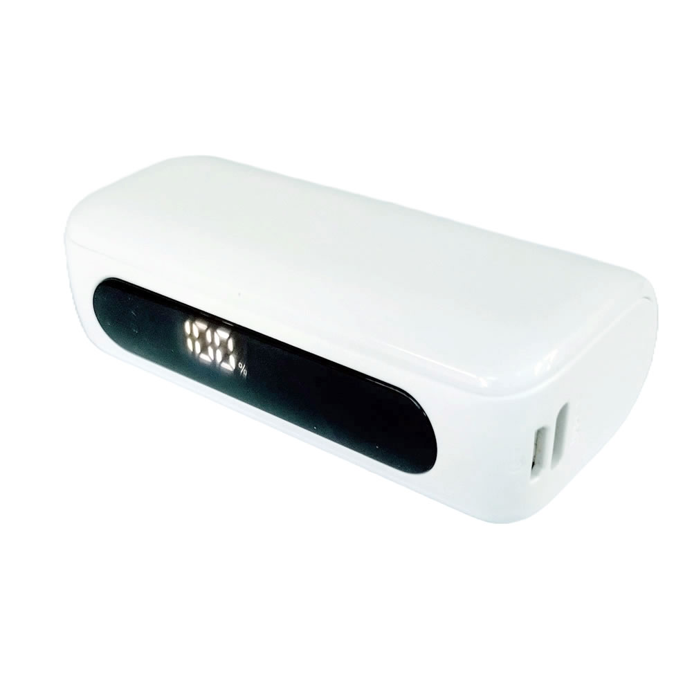 【リファービッシュ】 HIDISC ハーフサイズ 5000mAh モバイルバッテリー ホワイト R-HD2-MBTCH5000WH