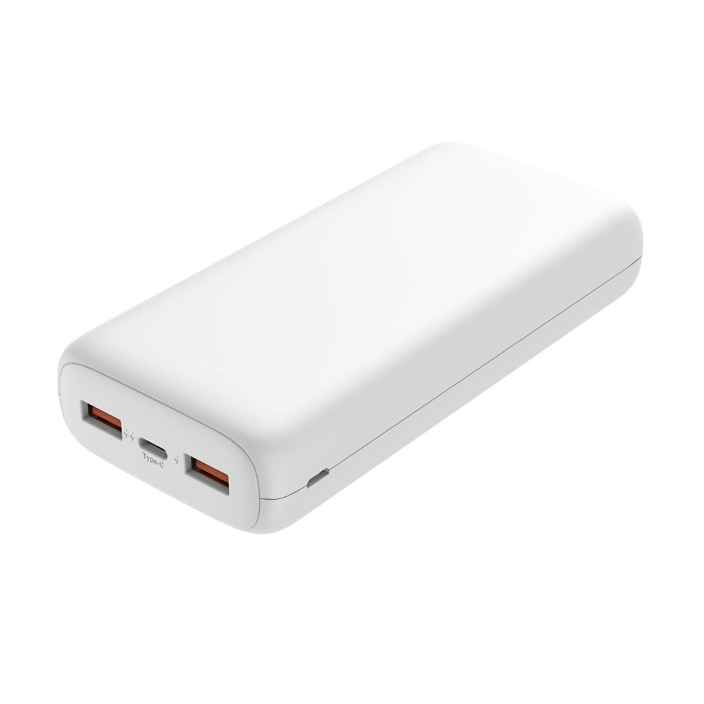 HIDISC PD20W急速充電対応 モバイルバッテリー 20000mAh ホワイト 大容量・3台同時充電対応モデル HD4-MBTC20KPD20WH