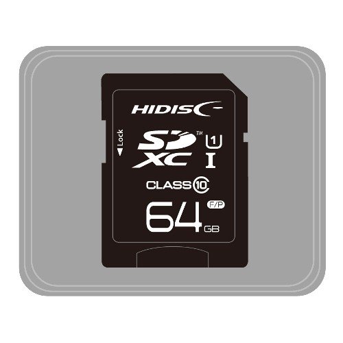 HIDISC SDXCカード 64GB CLASS10 UHS-1対応 プラケース付き HDSDX64GCL10UIJP3