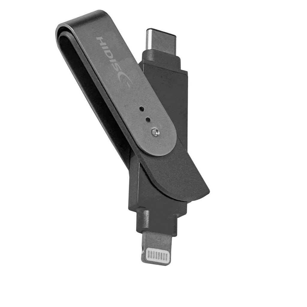 【限定特価】HIDISC lightning & Type-C 両対応 MFI認証品 USBフラッシュメモリ 512GB HDLCUF139SW512G