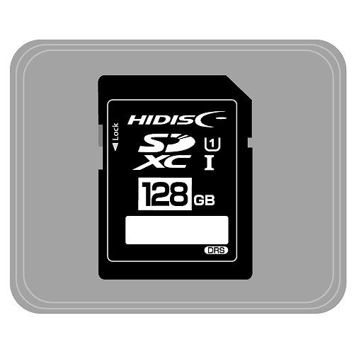 【データ復旧サービス付】SDXCカード 128GB CLASS10 UHS-1対応 プラケース HDSDH128GCL10DS