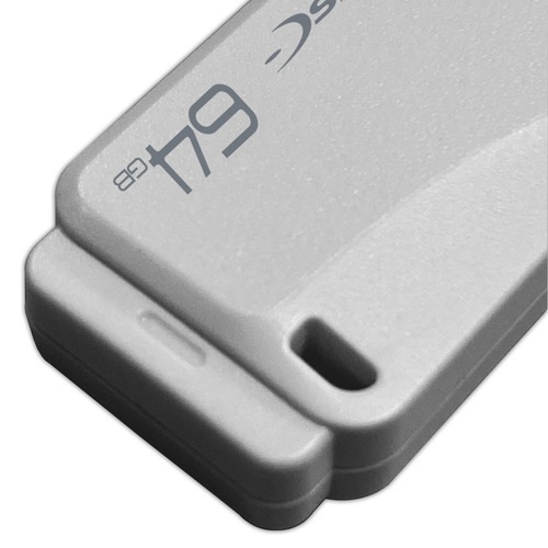 HIDISC USB 2.0 フラッシュドライブ 64GB 白 キャップ式 HDUF132C64G2