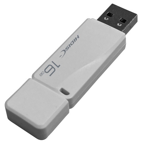 HIDISC USB 2.0 フラッシュドライブ 16GB 白 キャップ式 HDUF132C16G2