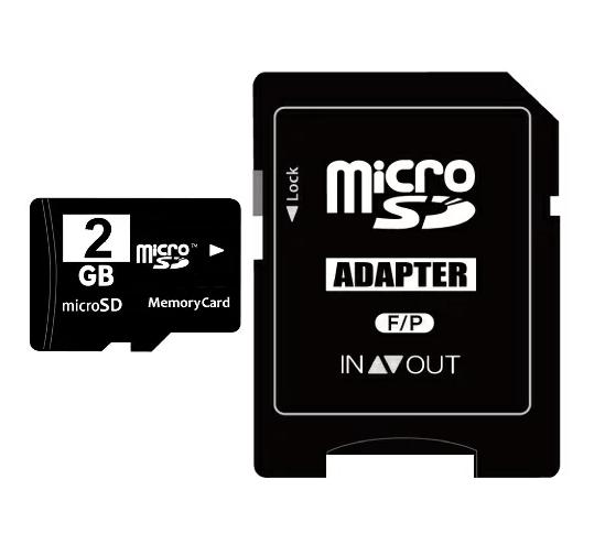 バルク品、microSDカード 2GB SD変換アダプター/プラケース付き MFMCSDHC2G_BULK [返品交換不可] [-blk]