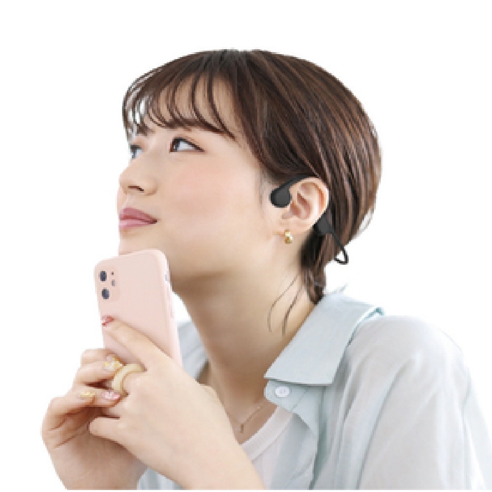 【リファービッシュ】HIDISC 骨伝導ワイヤレスヘッドフォン グレー R-HDBCEX19GRLE4