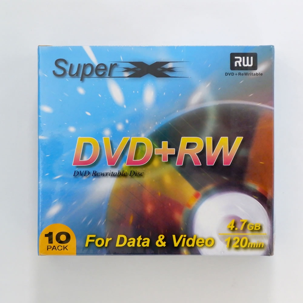 [200枚まとめ売り] SuperX アナログ録画・データ用 DVD+RW 10枚 等倍速 [返品交換不可]