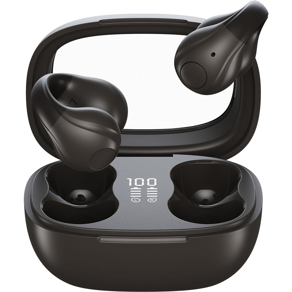 【リファービッシュ】HIDISC イヤーカフタイプ完全ワイヤレスイヤホン ブラック R-HD-BTOEJ355BK