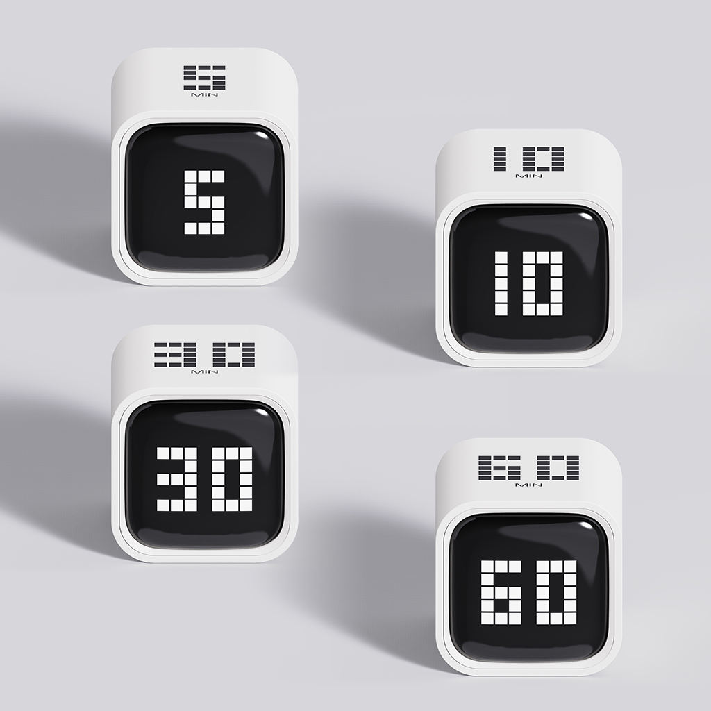 新型 デジタル・トマト型 グラビティキューブタイマー 黒 Z1