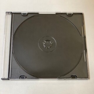アウトレット】CD/DVD/BD 1枚収納 5mmスリムケース黒トレー 100