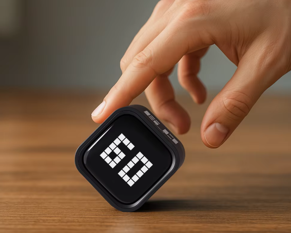 新型 デジタル・トマト型 グラビティキューブタイマー 白 Z1