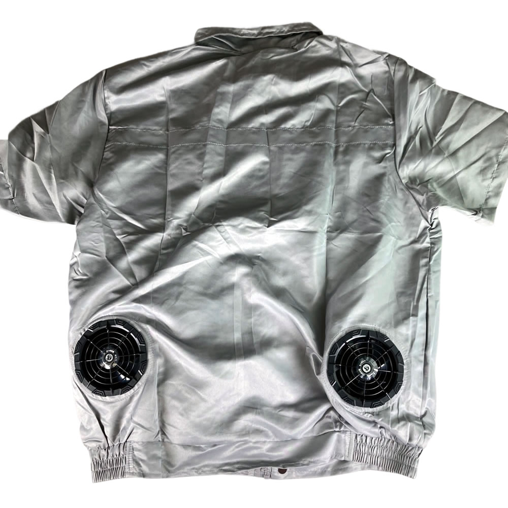 半袖送風服 12Vパワーファン|背面送風&熱中症対策に最適、建築・農作業の夏も快適